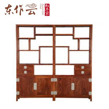 非洲花梨（刺猬紫檀）博古架二件套