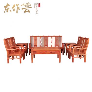 缅甸花梨802沙发八件套