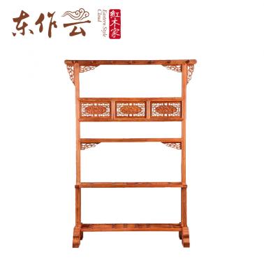 缅甸花梨双层衣帽架单件