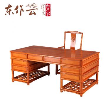 红豆杉2米书桌二件套