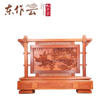 缅甸花梨喜上眉梢屏风单件