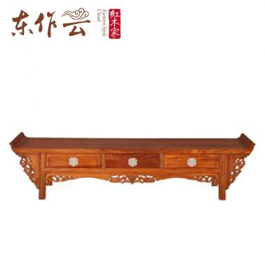 非洲花梨（刺猬紫檀）翘头电视柜单件