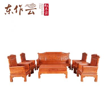 非洲花梨锦绣沙发八件套