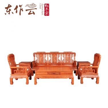 缅甸花梨明式沙发六件套