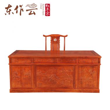非洲花梨2M大班台二件套