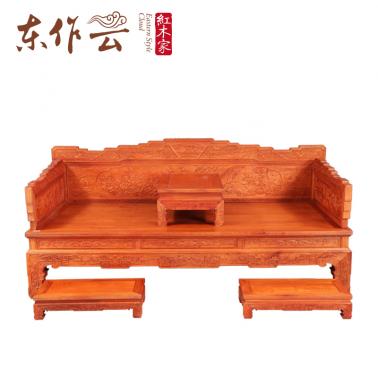 缅甸花梨和谐罗汉床四件套