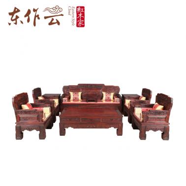 阔叶黄檀紫苑清风沙发十一件套