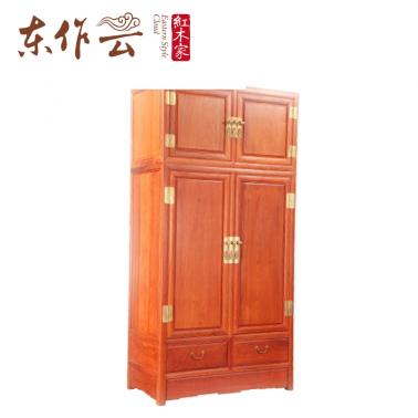 缅甸花梨顶箱柜二件套