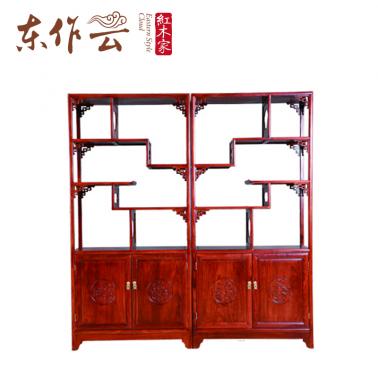 非洲花梨博古架二件套
