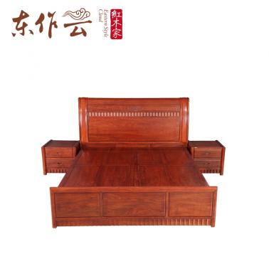 非洲花梨现代鸿运大床三件套