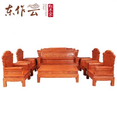 非洲花梨兰亭序沙发十件套
