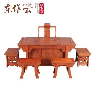 非洲花梨将军茶台六件套