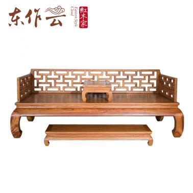非洲花梨万字罗汉床三件套