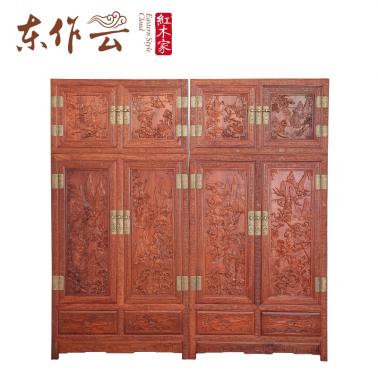 非洲花梨西游记顶箱柜二件套