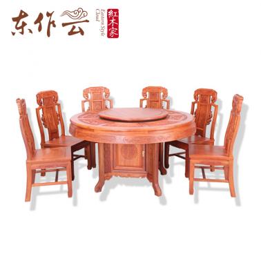 非洲花梨福禄寿圆台1.58米九件套