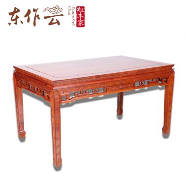 非洲花梨佳艺祥和餐桌七件套
