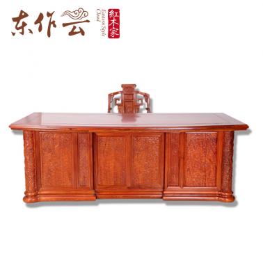 非洲花梨2.4米大班台二件套