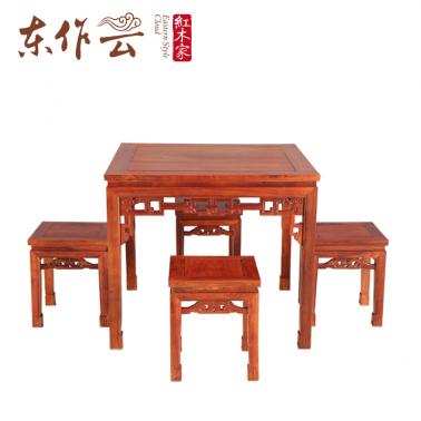 非洲花梨小八仙桌五件套
