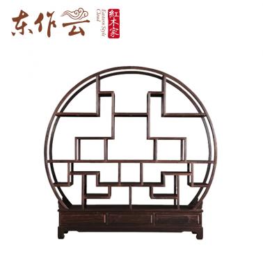 紫光檀圆博古架单件