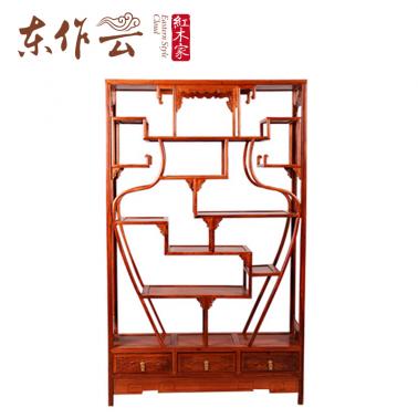 非洲花梨博古架二件套