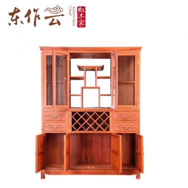 缅甸花梨酒柜二件套