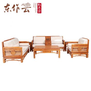 非洲花梨明韵软体沙发七件套