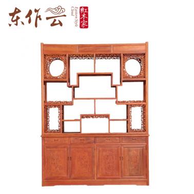 缅甸花梨多功能博古架单件
