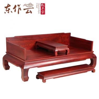 东南亚红酸枝罗汉床三件套