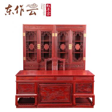 东南亚红酸枝汉宫书房四件套