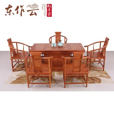缅甸花梨茶台六件套