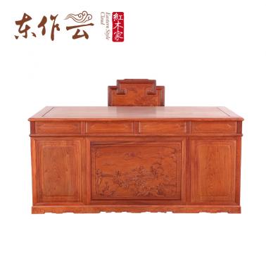 缅甸花梨书桌二件套