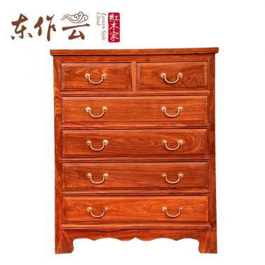 非洲花梨（刺猬紫檀）新款五斗柜单件
