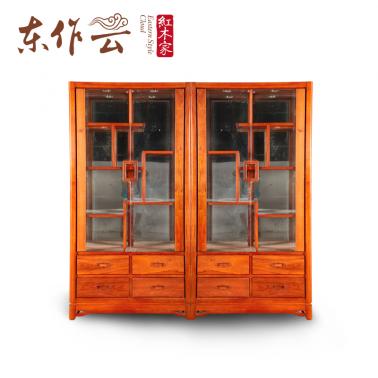 缅花博古酒柜二件套